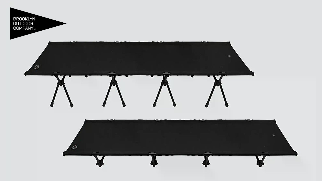 抜群の寝心地と圧倒的な安心感の1000Dコットに大型マットやソロテント対応のLサイズが登場！