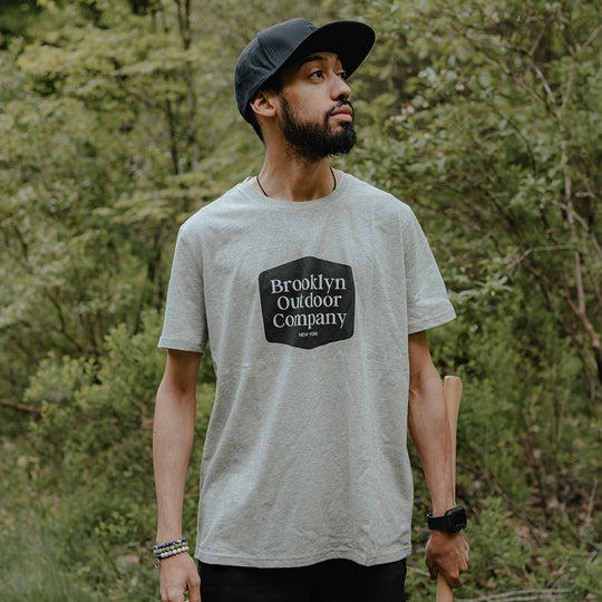 Brook&Birds Tee (再販なし)グレー Recycled suvin urake | Half zip pullover | Top gray