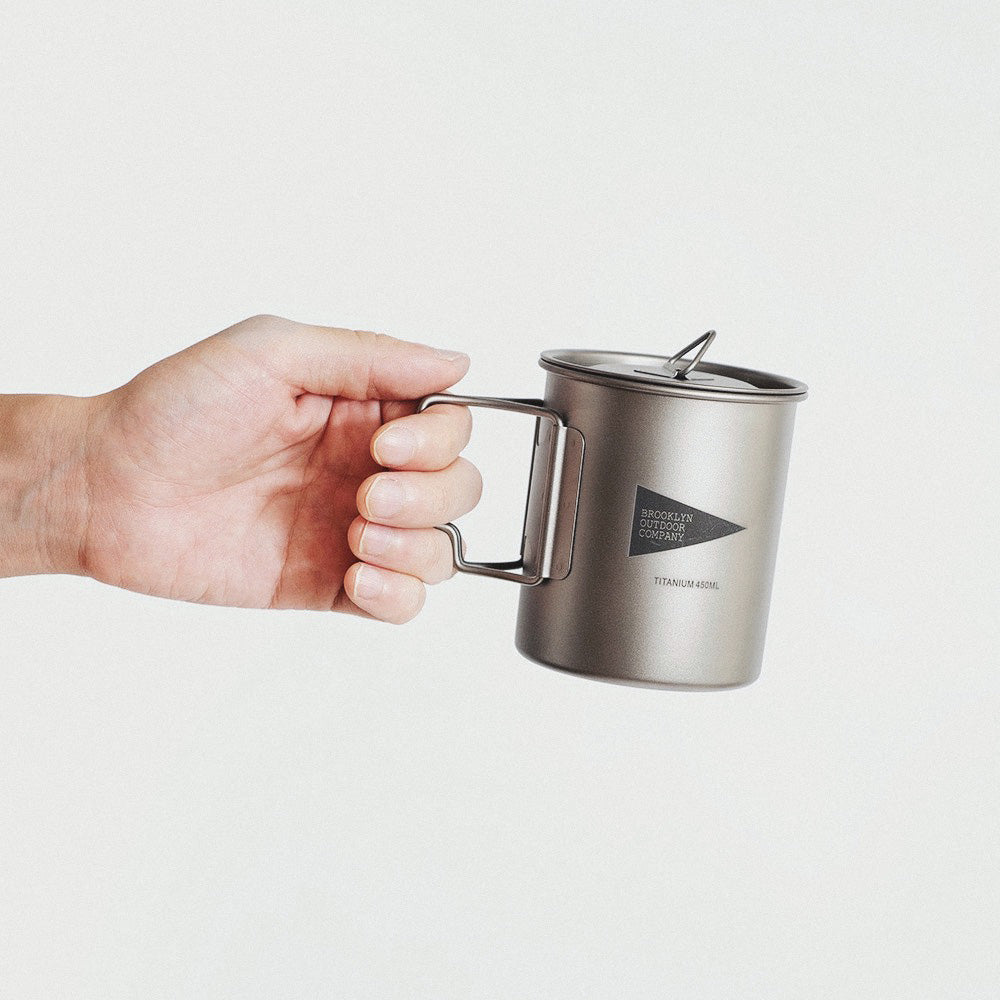 TITANIUM MUG w/lid 450ml