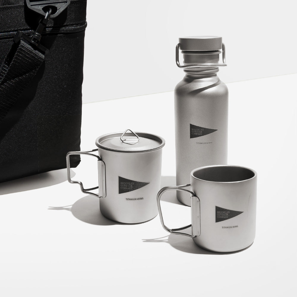 TITANIUM MUG w/lid 450ml