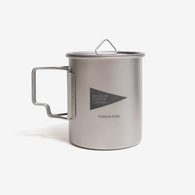 TITANIUM MUG w/lid 450ml